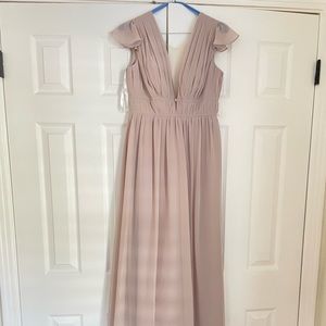 Revelry Taupe bridesmaid dress - Cora Chiffon
